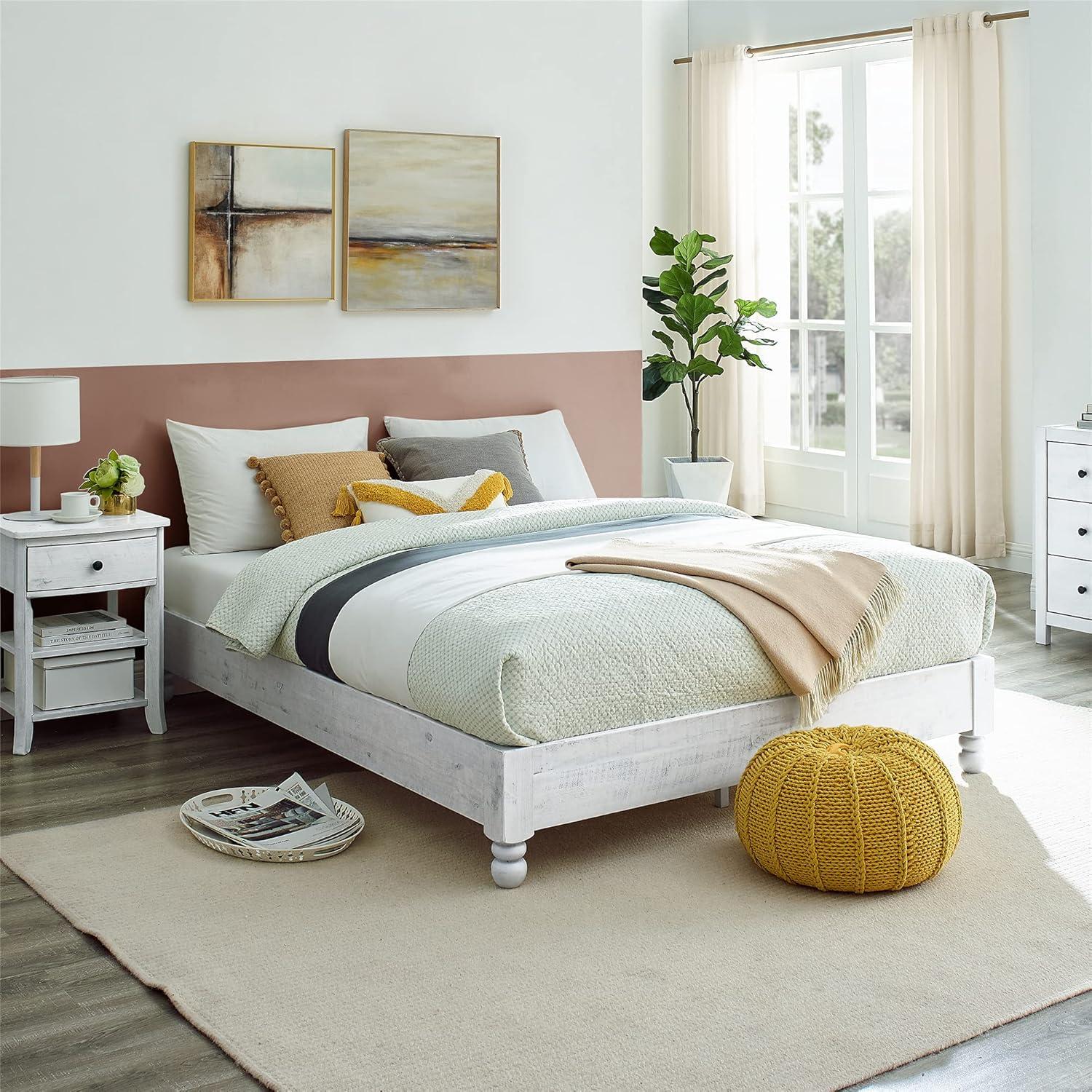 MUSEHOMEINC 12" Wood Bed Frame