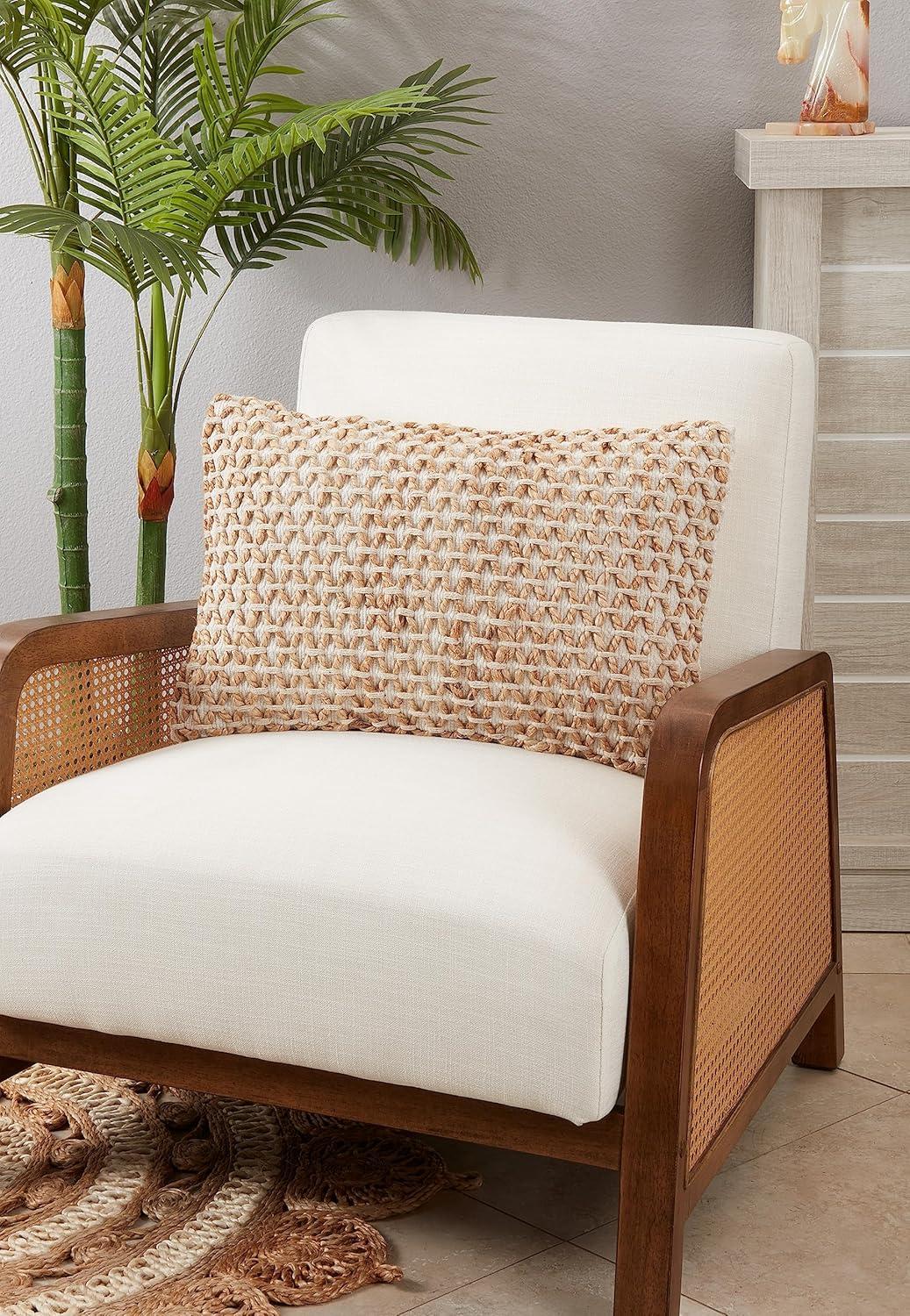 Saro Islander Collection Cotton Throw Pillow