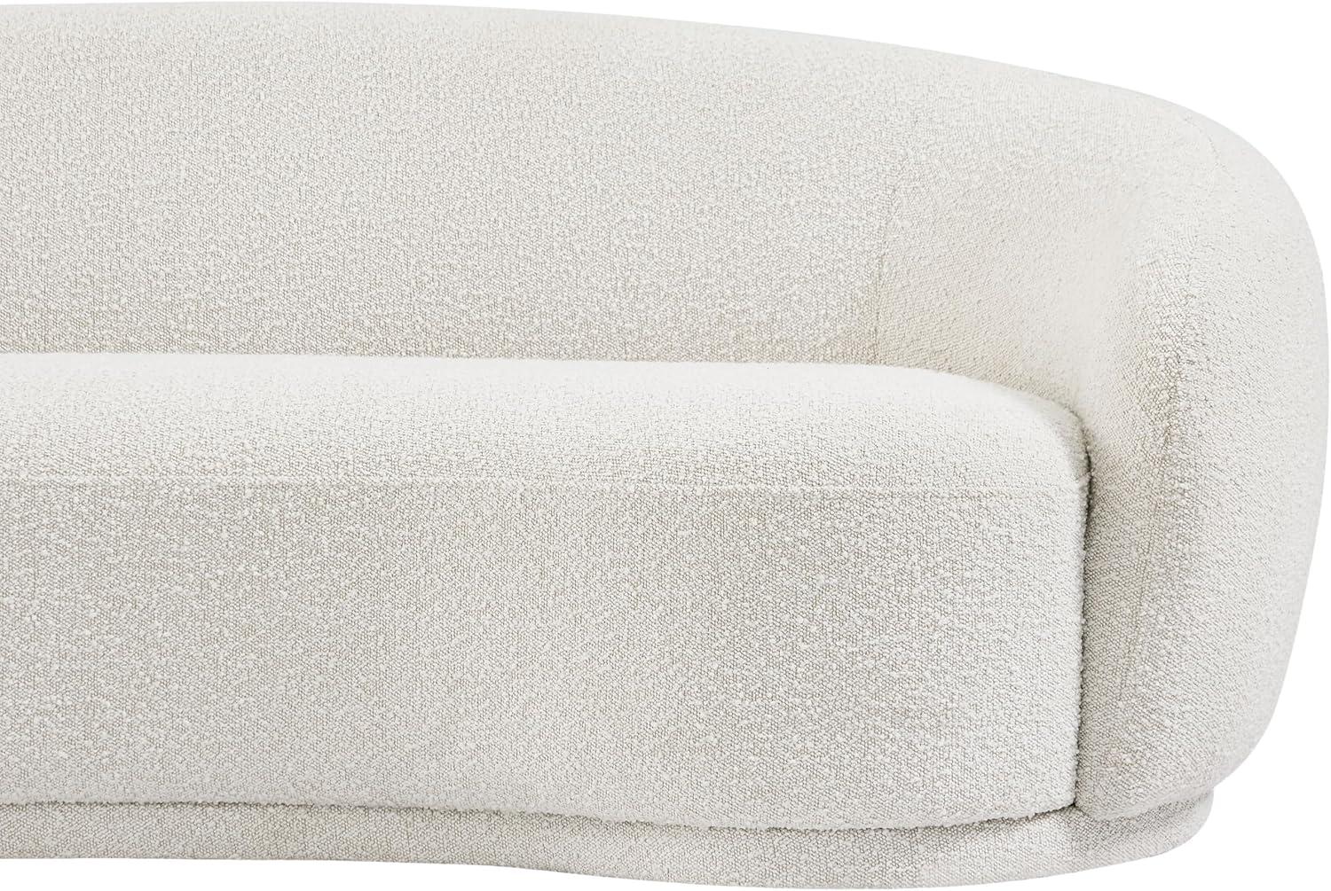 Meridian Furniture Hyde Cream Boucle Fabric Loveseat