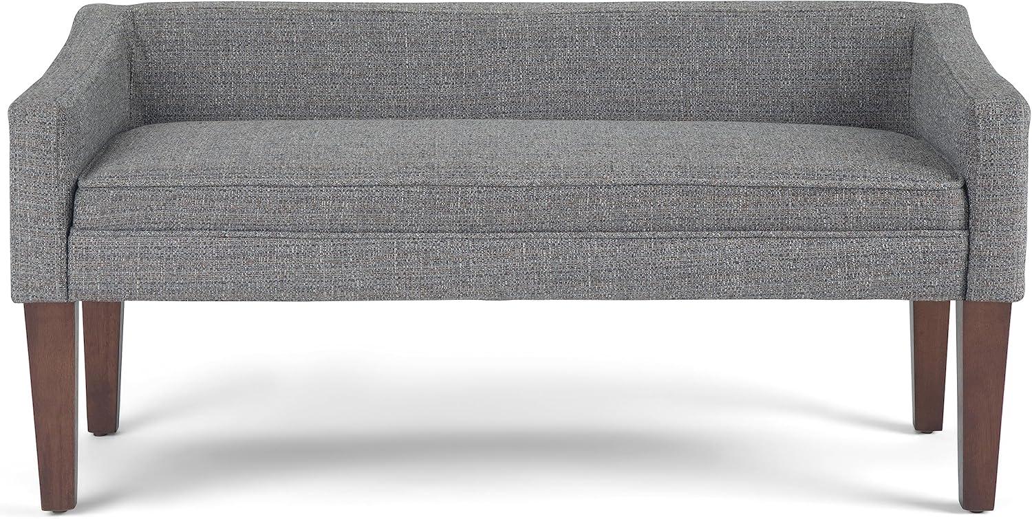 Simpli Home Parris Polyester Upholstered Bench