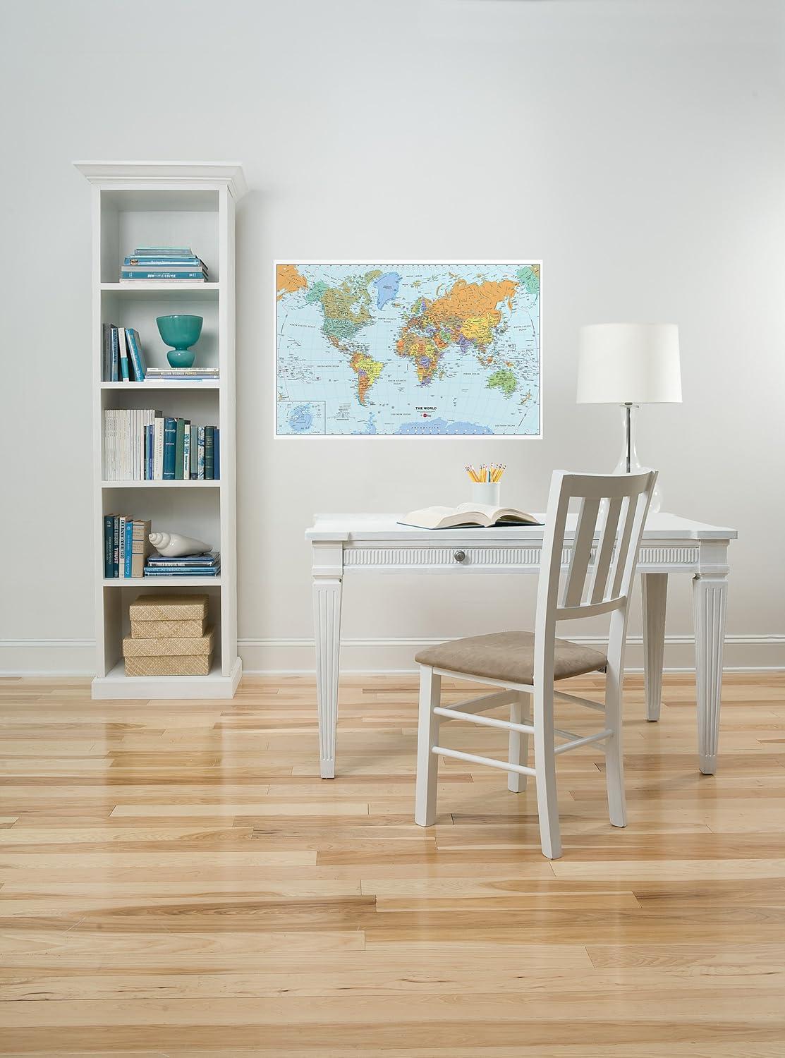 Geography Non-Wall Damaging Wall Decal