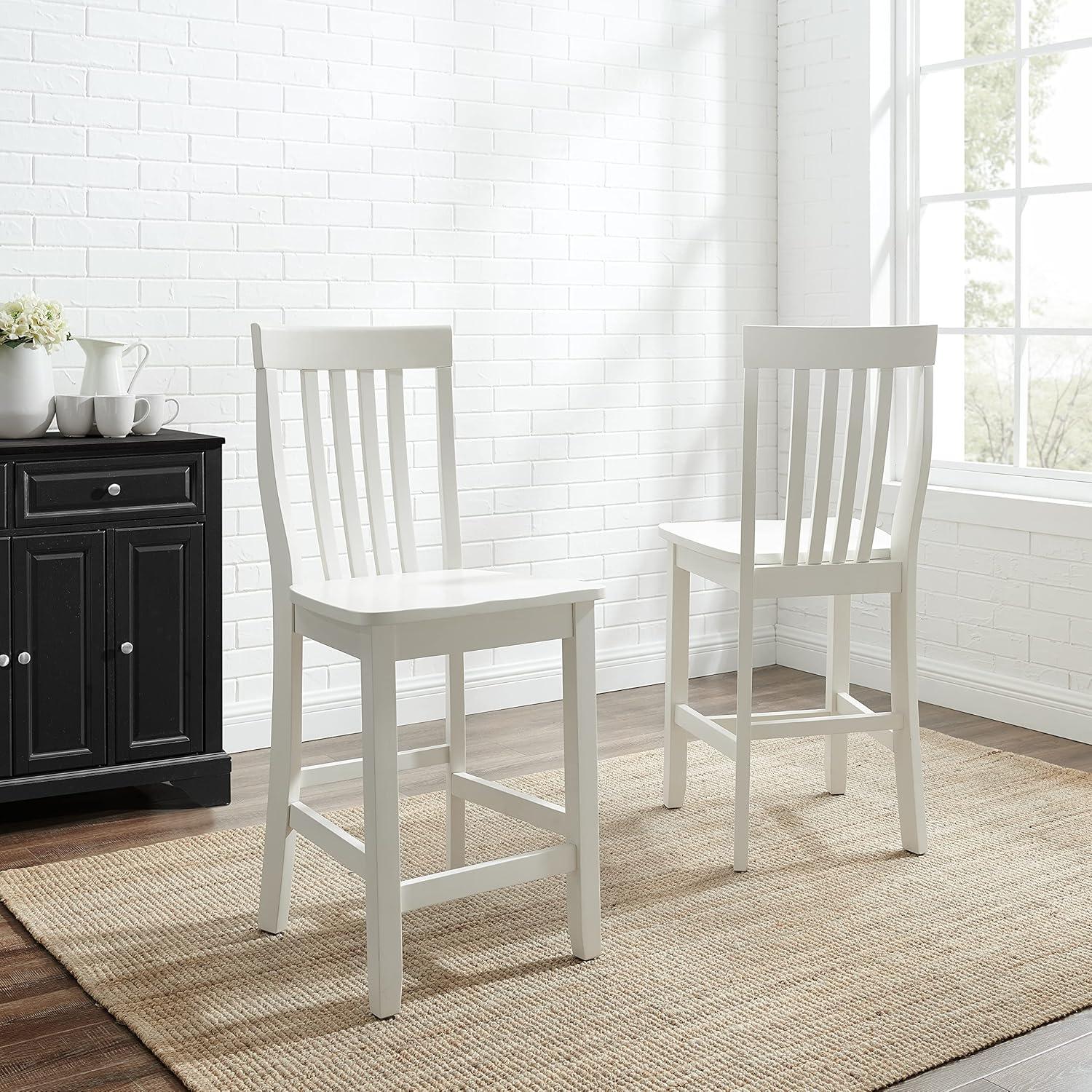 Set of 2 24" School House Counter Height Barstools - Crosley