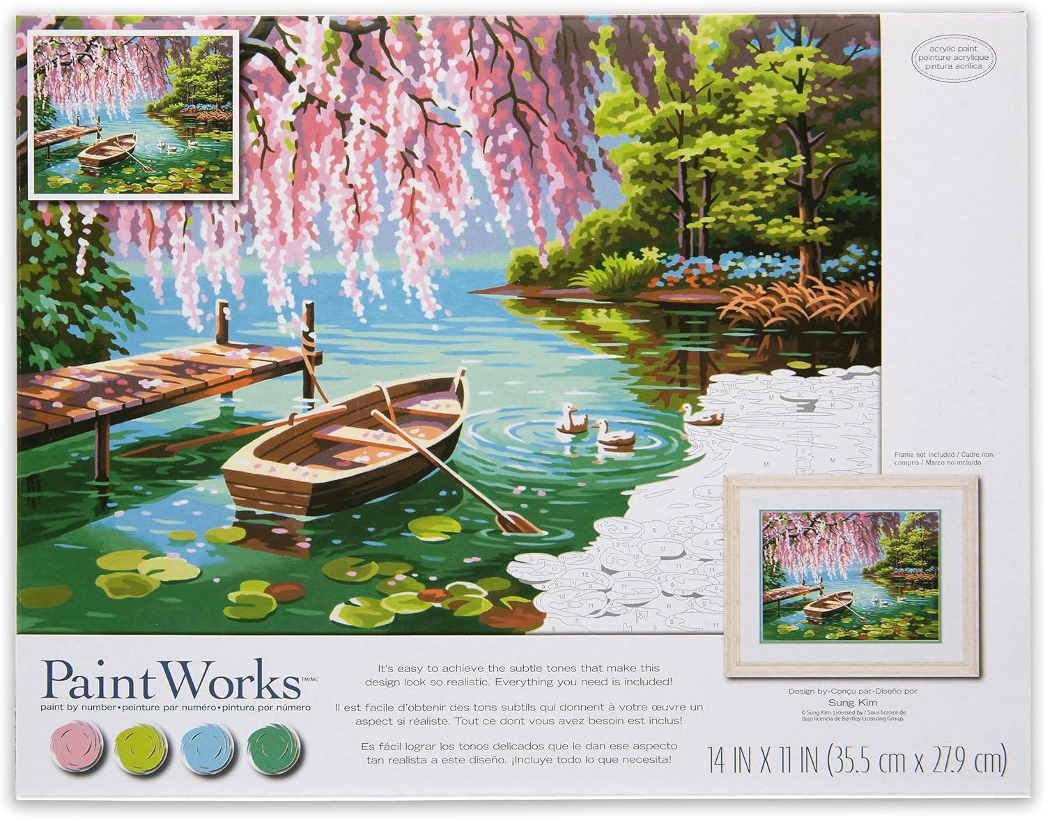 Willow Spring Beauty Paint by Numbers Kit, 14'' x 11''