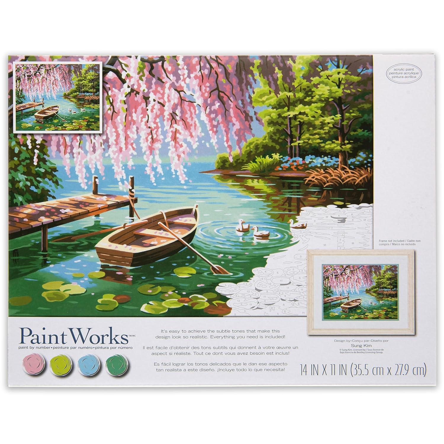Willow Spring Beauty Paint by Numbers Kit, 14'' x 11''