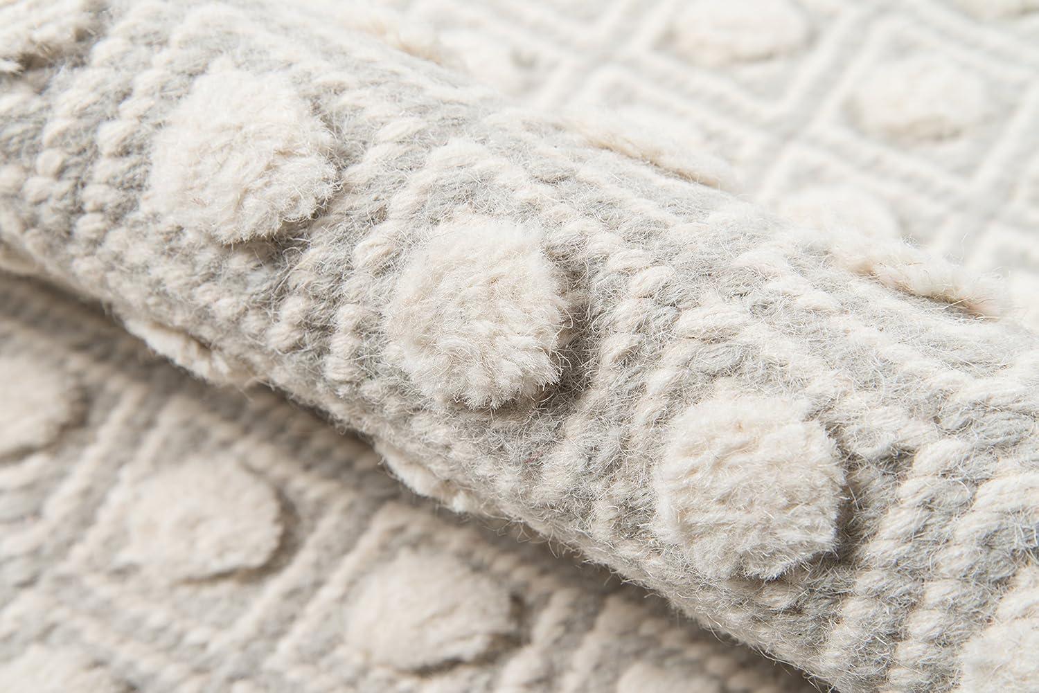 Langdon Geometric Handmade Flatweave Wool Gray Area Rug