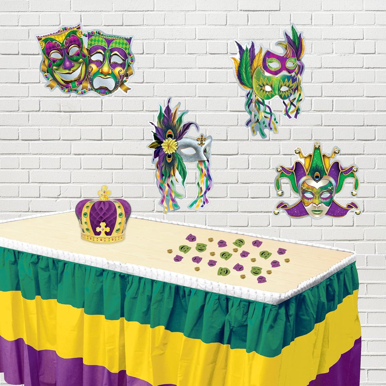 Beistle Mardi Gras Table Skirting