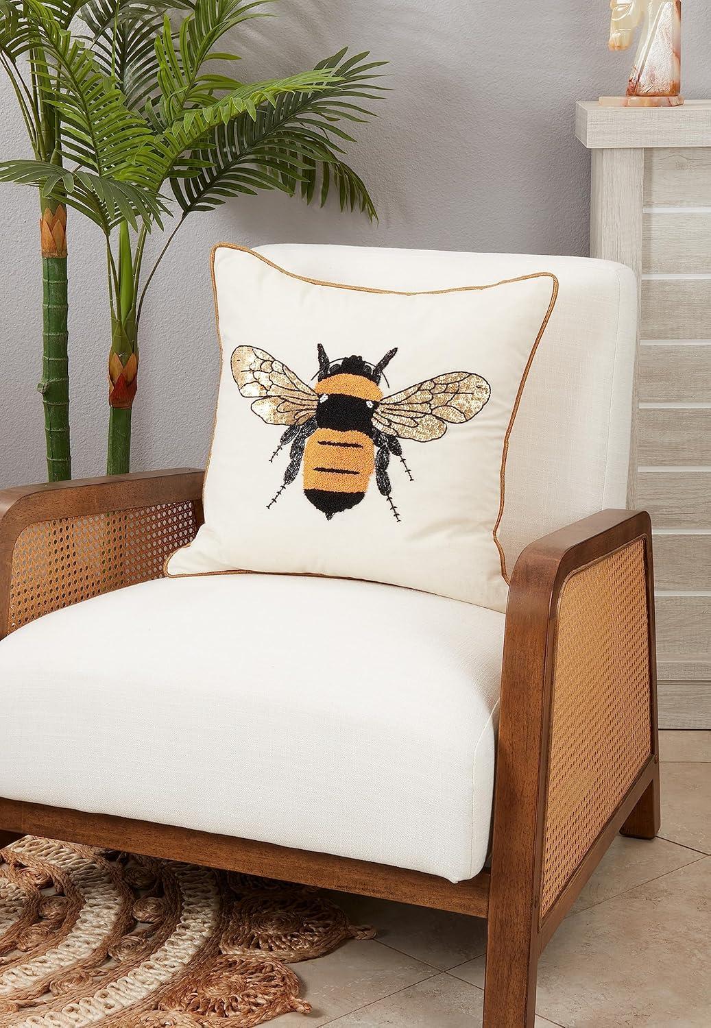 Insectes Collection Cotton Throw Pillow