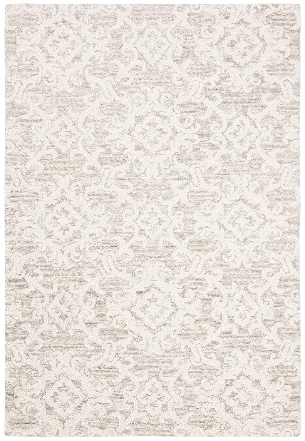 Blossom BLM104 Hand Tufted Accent Rug - Grey/Ivory - 2'x3' - Safavieh.