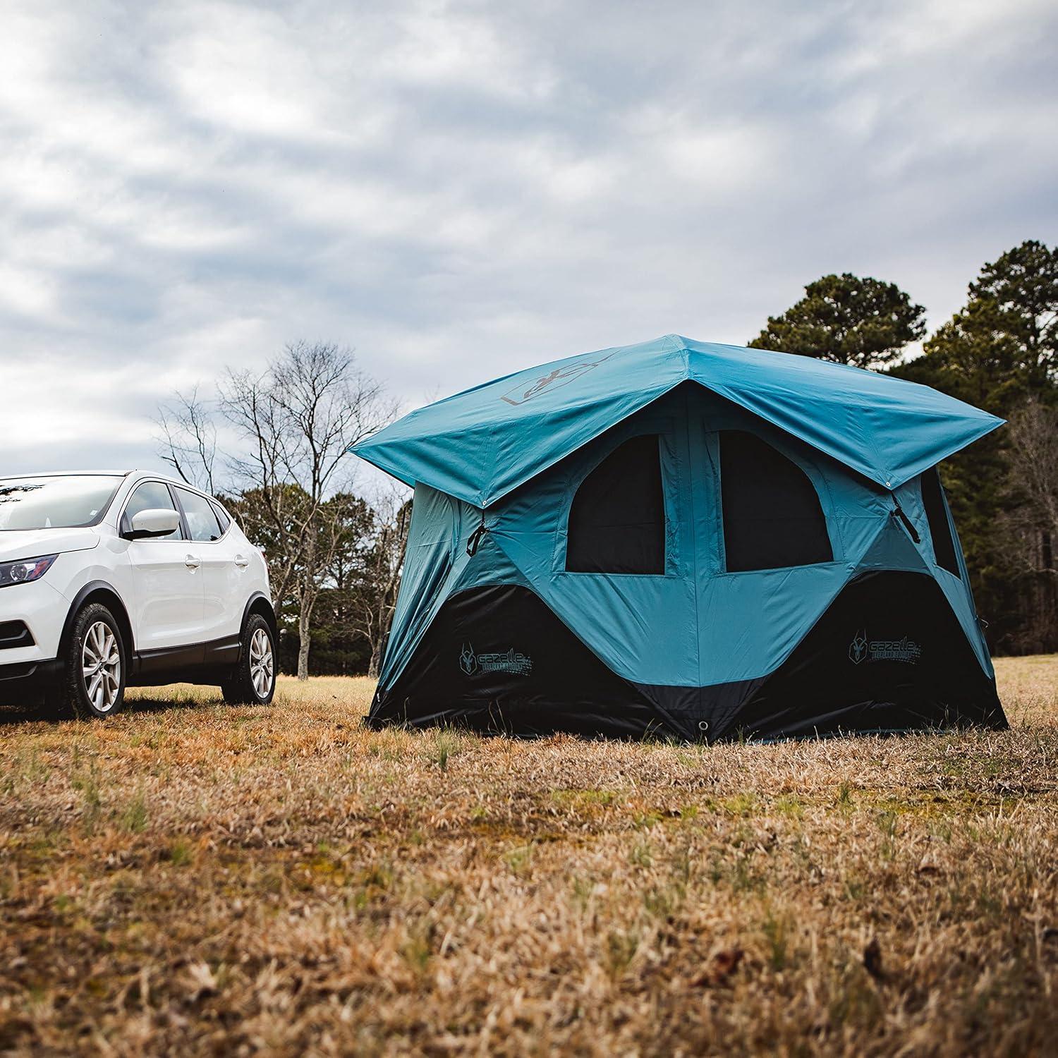 Gazelle Tents™, T3X  Portable Hub Tent, Overland Edition, 3-Person, Pacific Blue, GT302PB