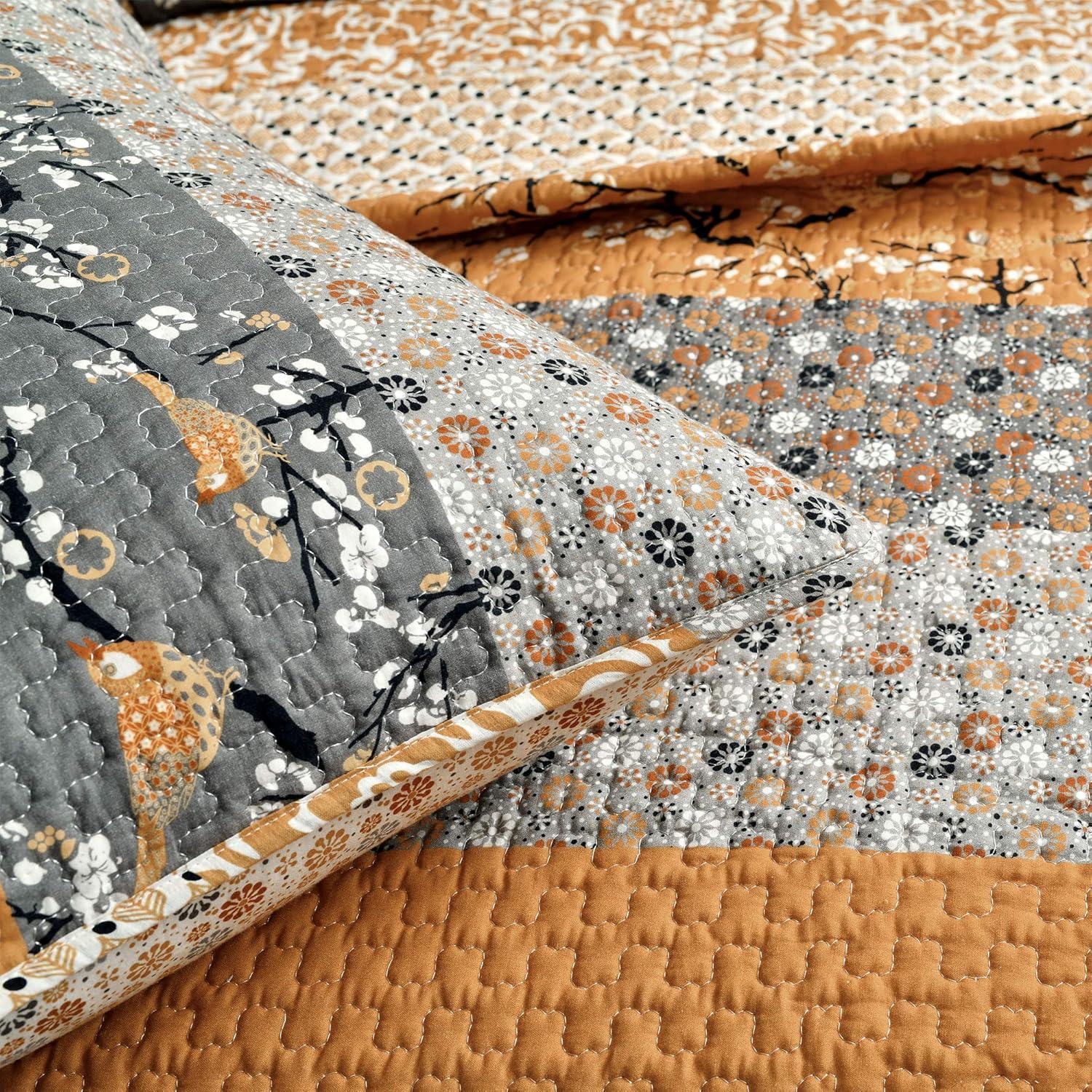 Lush Decor Royal Empire Cotton Reversible 3 Piece Quilt Set