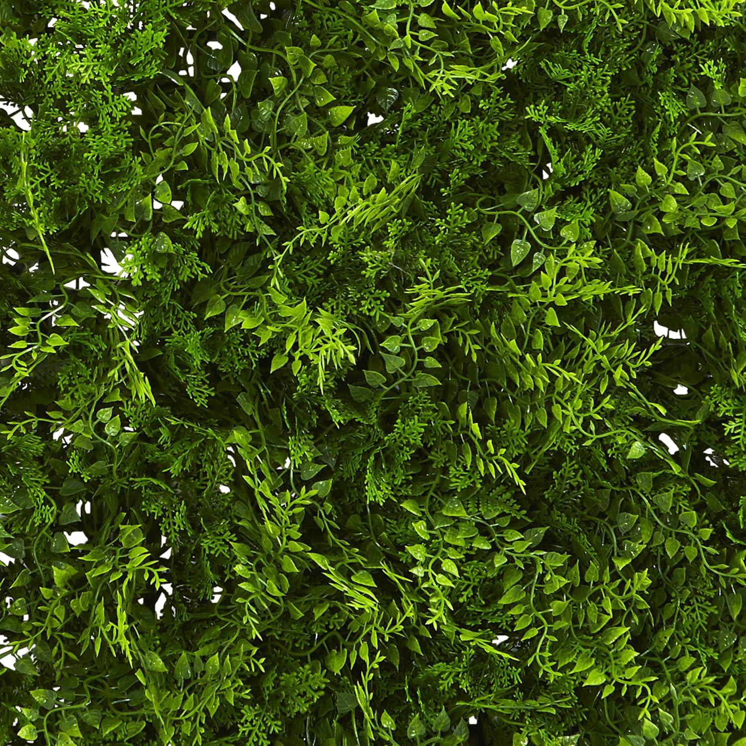 20" X 20" Lush Mediterranean Artificial Fern Wall Panel - Nearly Natural: UV Resistant, Indoor/Outdoor Decor
