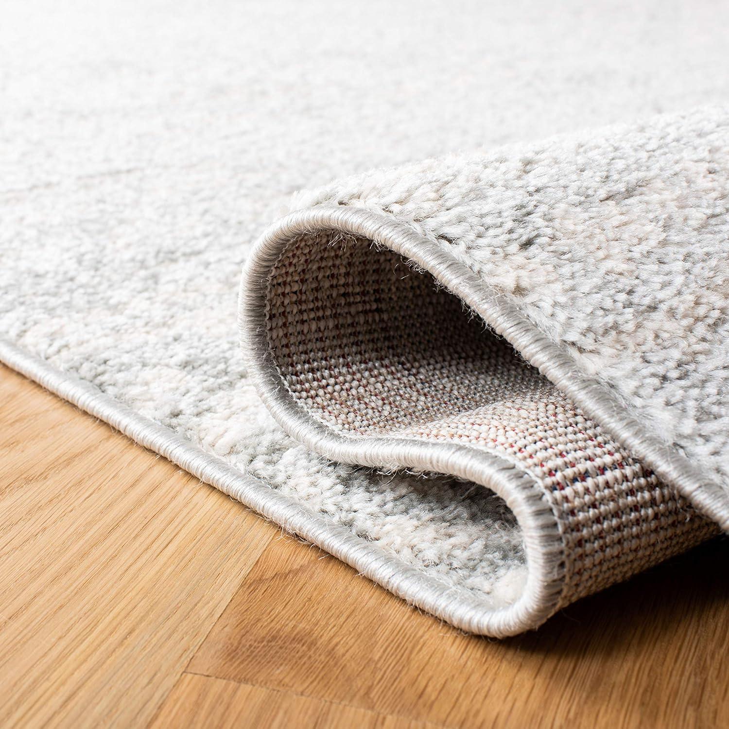 Tulum TUL272 Power Loomed Indoor Area Rug - Light Grey/Ivory - 6'7"x6'7" - Safavieh