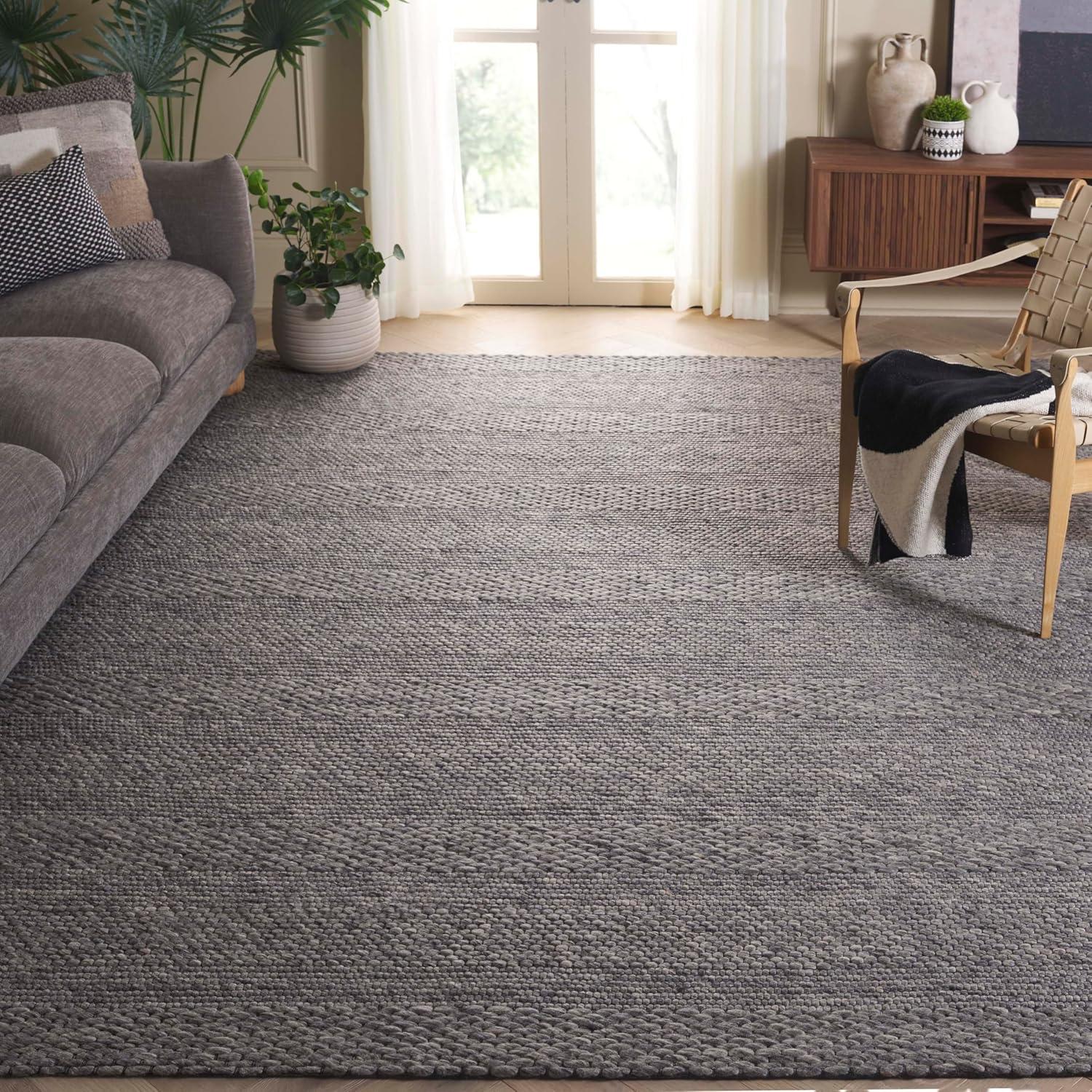 Natura NAT620 Hand Woven Area Rug - Dark Grey - 8'x10' - Safavieh.