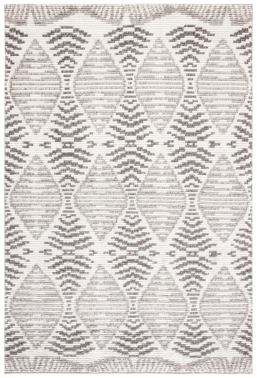 Kenya KNY175 Hand Knotted Area Rug - Grey/Ivory - 6'x9' - Safavieh