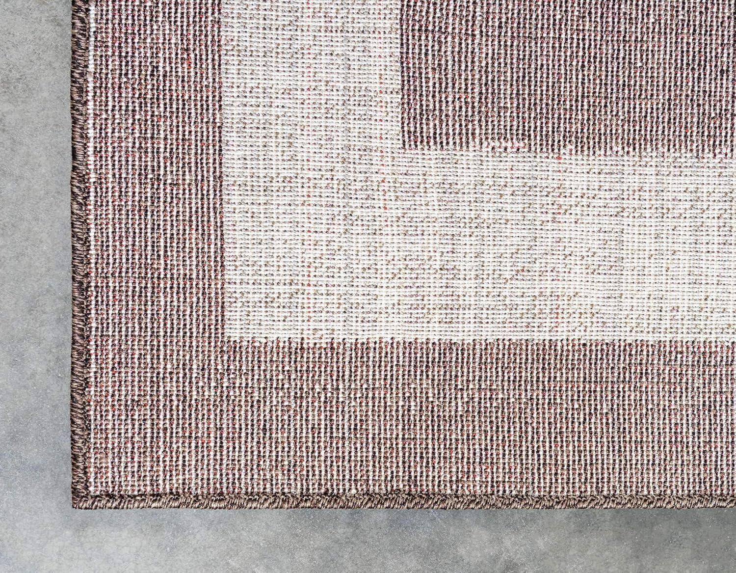 Unique Loom Del Mar Collection Area Rug - Maria (2' 2" x 3' 1" Rectangle Brown/Ivory)