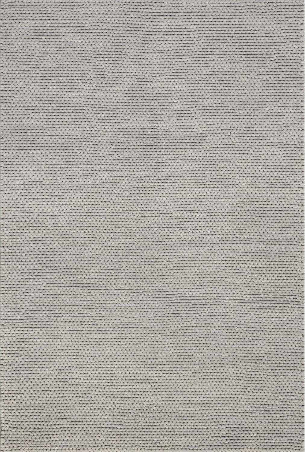 nuLOOM Penelope Braided Wool Area Rug, 5' x 8', Light Gray