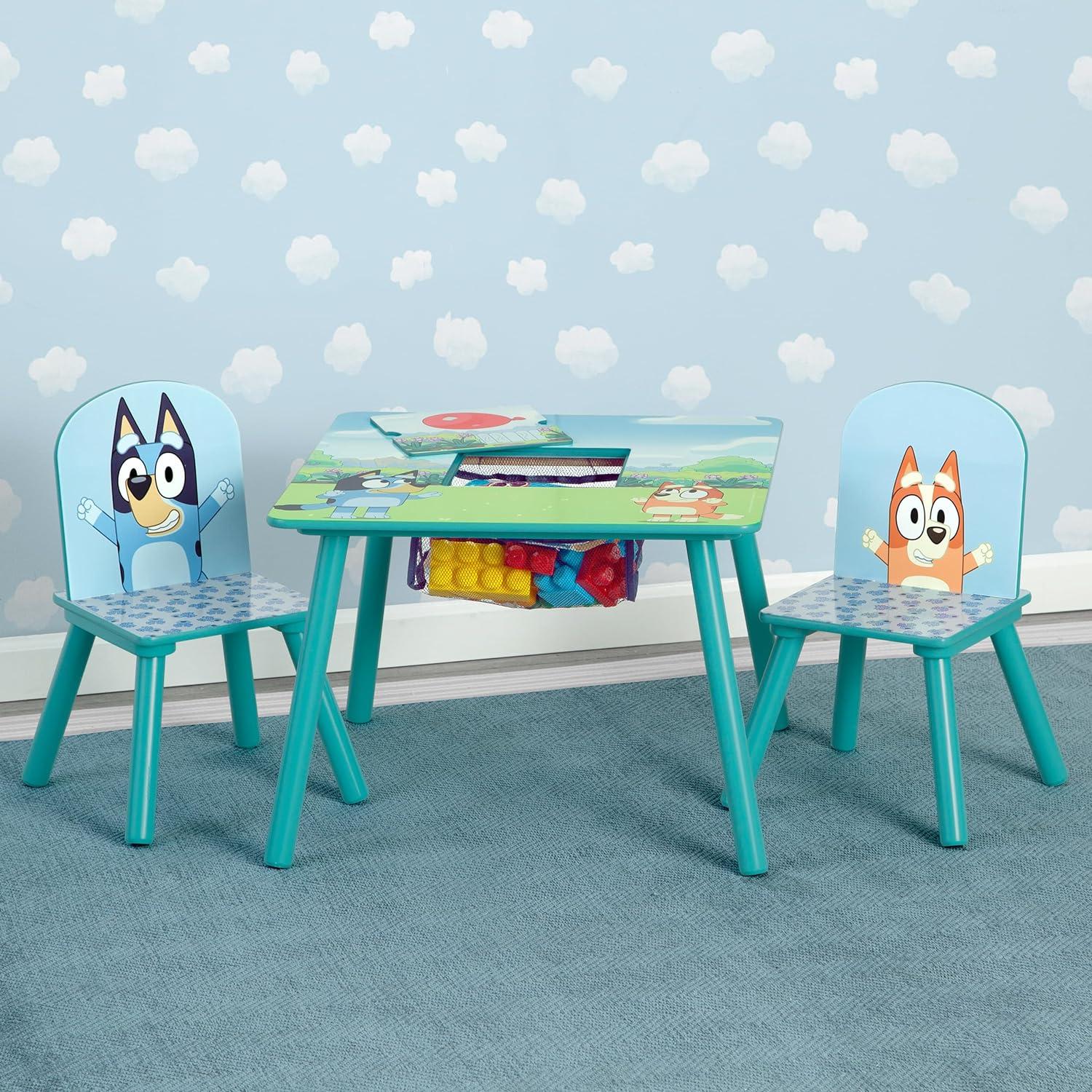 Delta Children Bluey Kids Table And Chair Set With Storage (2 Chairs Included) Delta Children - Greenguard Gold Certified