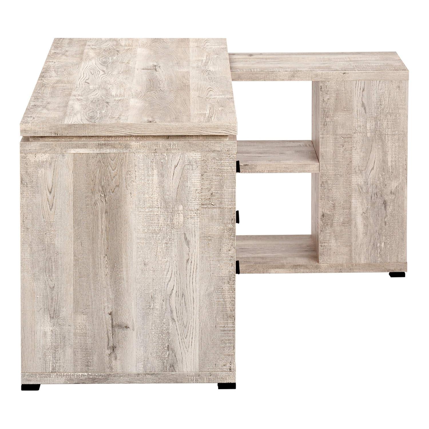 Monarch Specialties Computer Desk, L-Shaped, Corner, 3 Drawers 2 Open Shelves 3 Cubbies, 60"L X 47"W