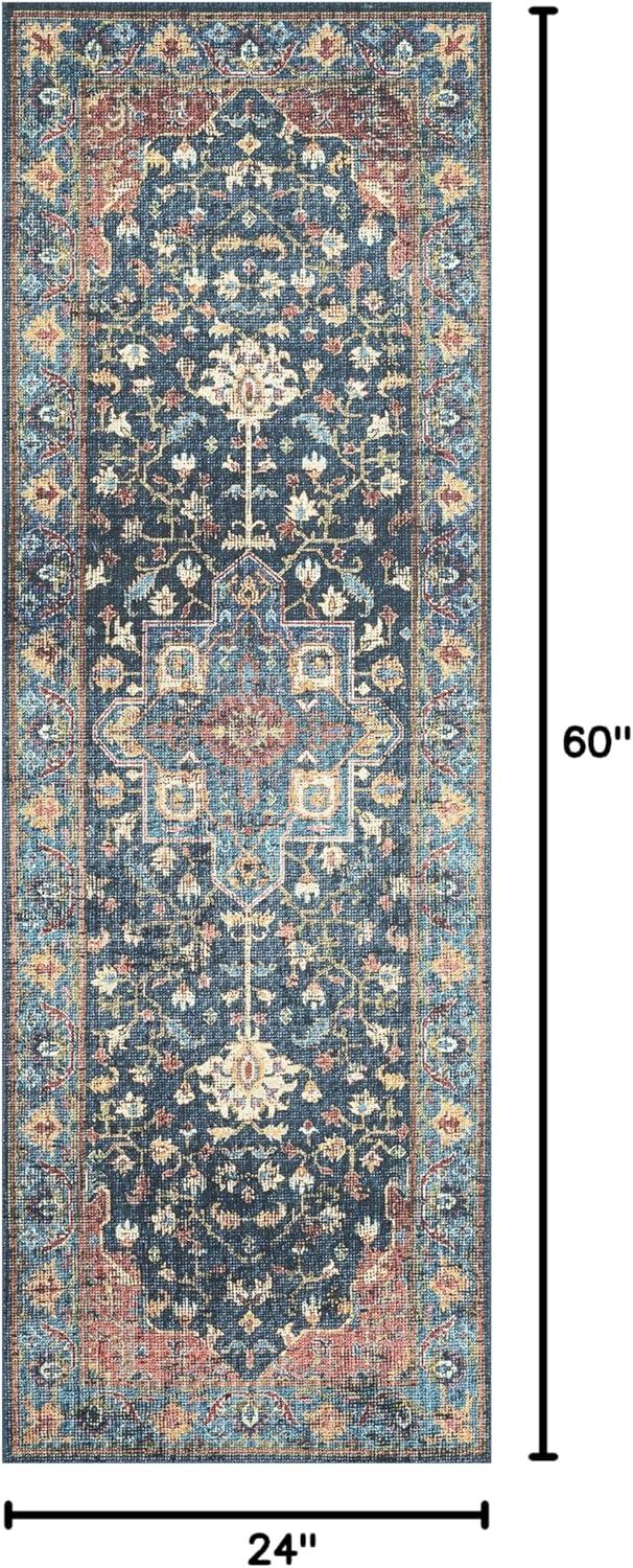 Loloi II Skye Collection SKY-08 Denim/Brick 2'-0" x 5'-0" Accent Rug