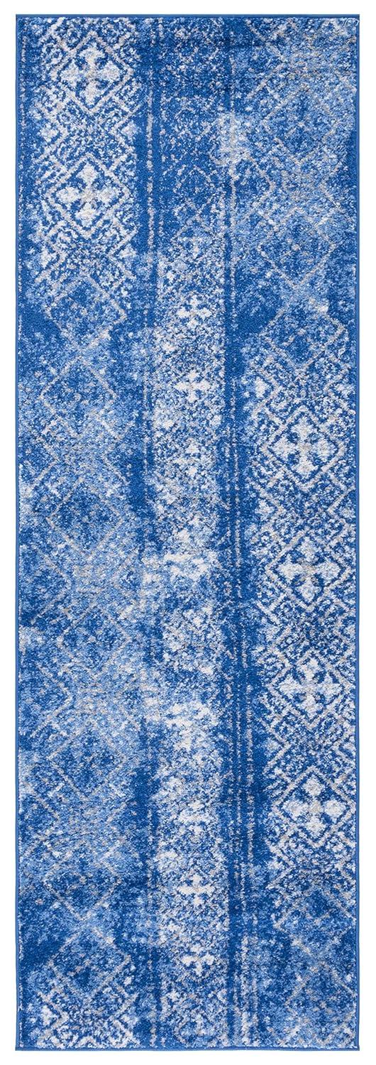 Adirondack ADR111 Machine Made Indoor Runner - Silver/Blue - 2'-6"x8' - Safavieh
