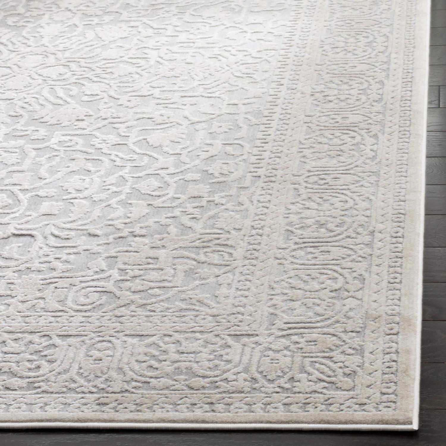 Reflection RFT670 Power Loomed Runner Rug - Light Grey/Cream - 2'3"x10' - Safavieh.