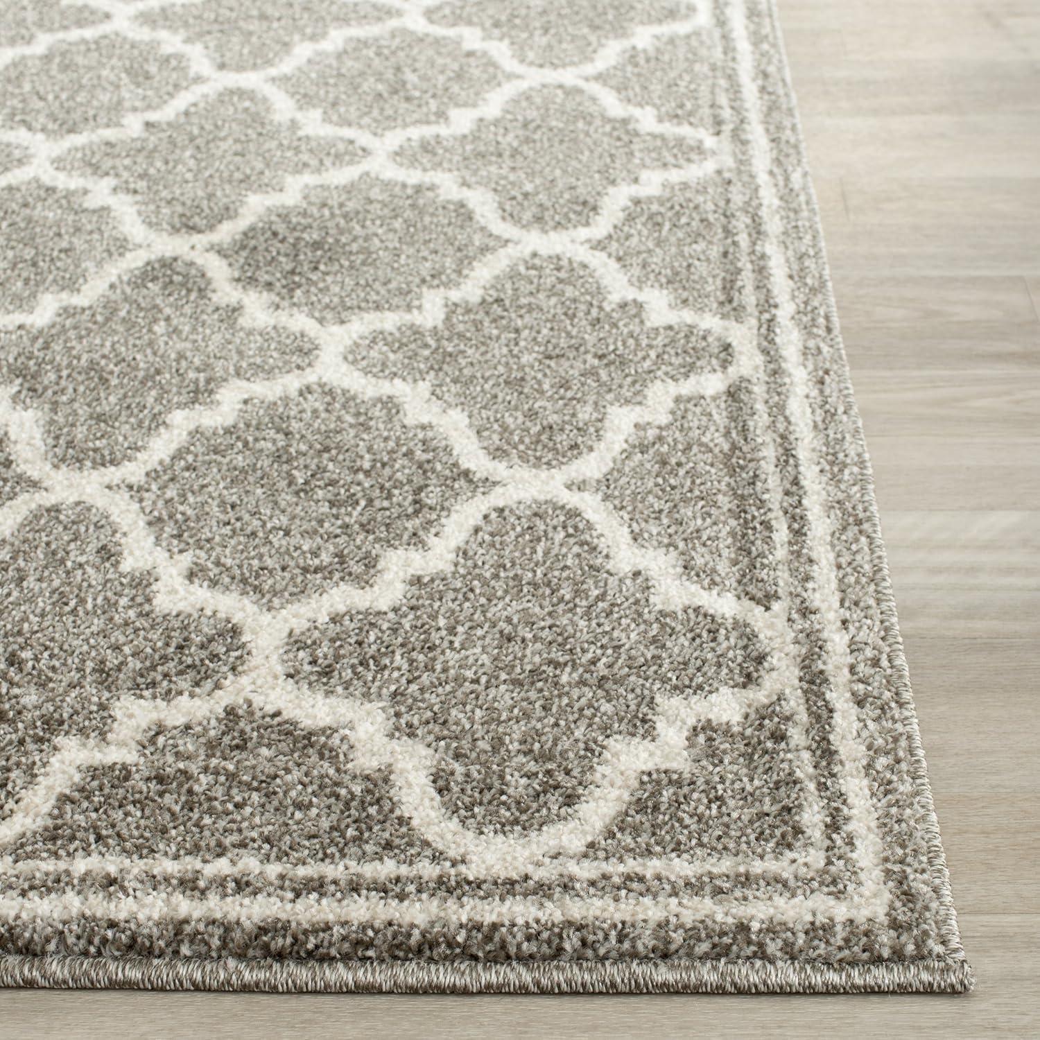Amherst AMT422 Power Loomed Indoor Runner Rug - Dark Grey/Beige - 2'3"x15' - Safavieh