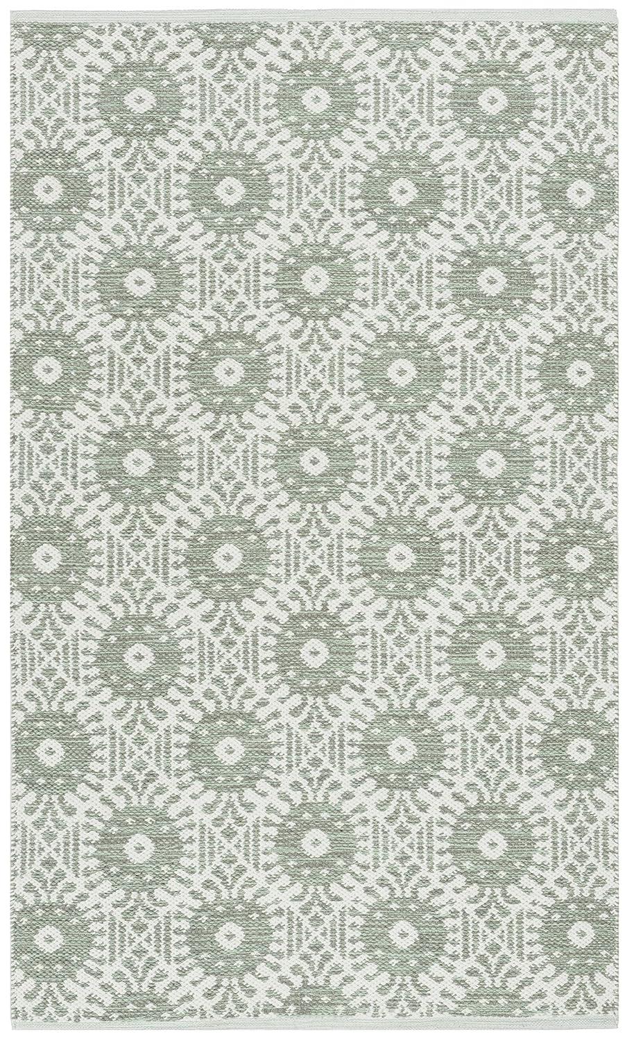 Montauk MTK612 Hand Woven Indoor Accent Rug - Light Green/Ivory - 3'x5' - Safavieh
