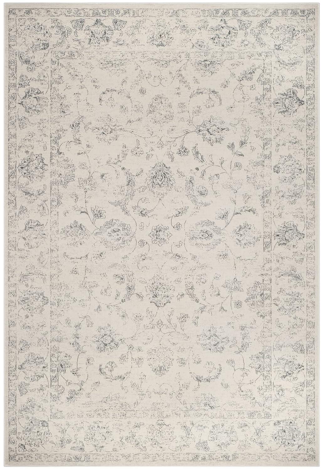 Carnegie CNG621 Power Loomed Area Rug - Cream/Grey - 6'7"x9'2" - Safavieh.