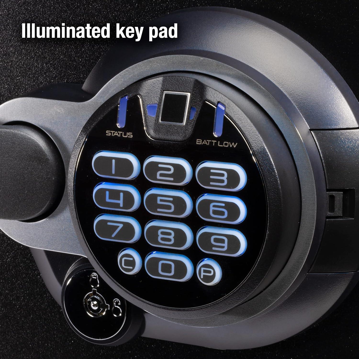 SentrySafe SFW123BTC Fire-Resistant and Water-Resistant Safe with Fingerprint Biometric Lock, 1.23 Cu. ft.
