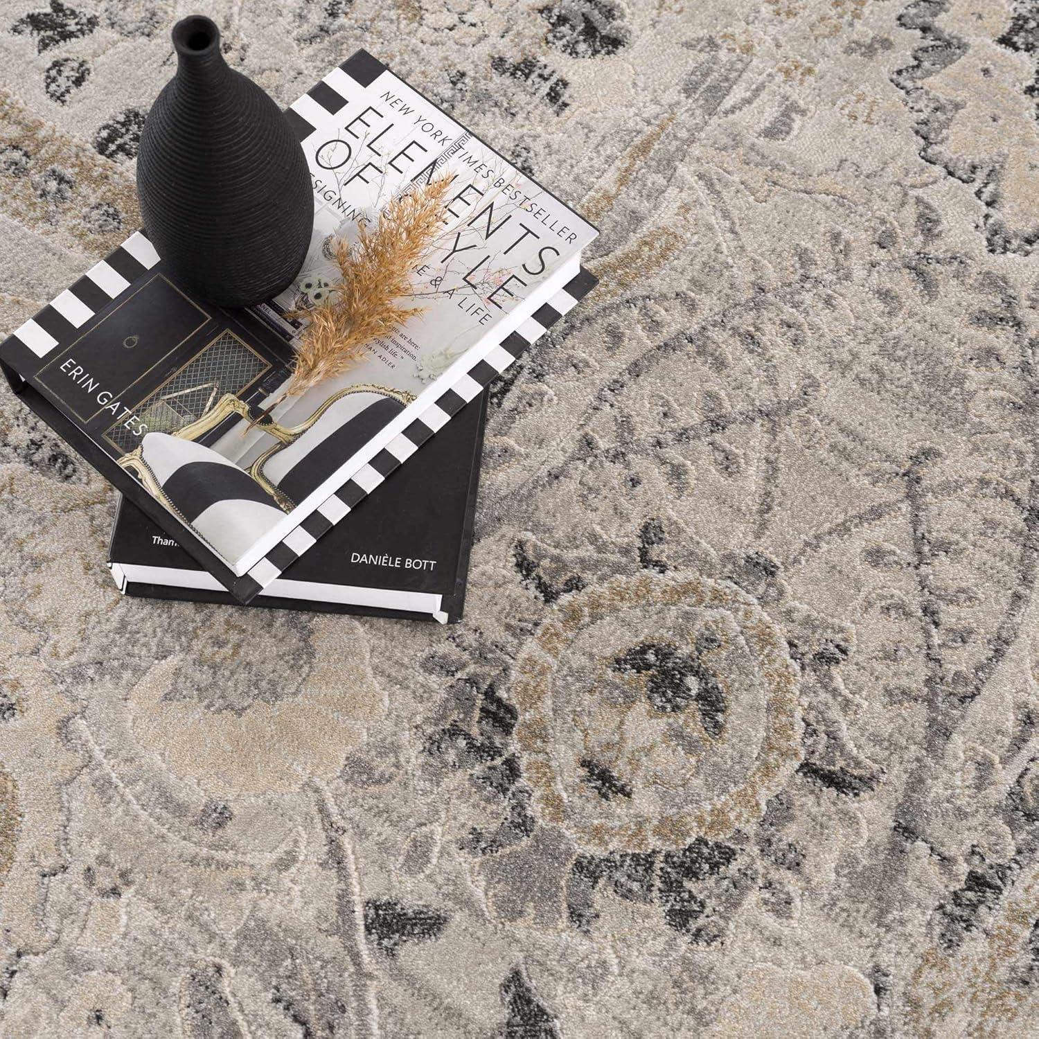 Hauteloom Rectangle Area Rug   Charcoal