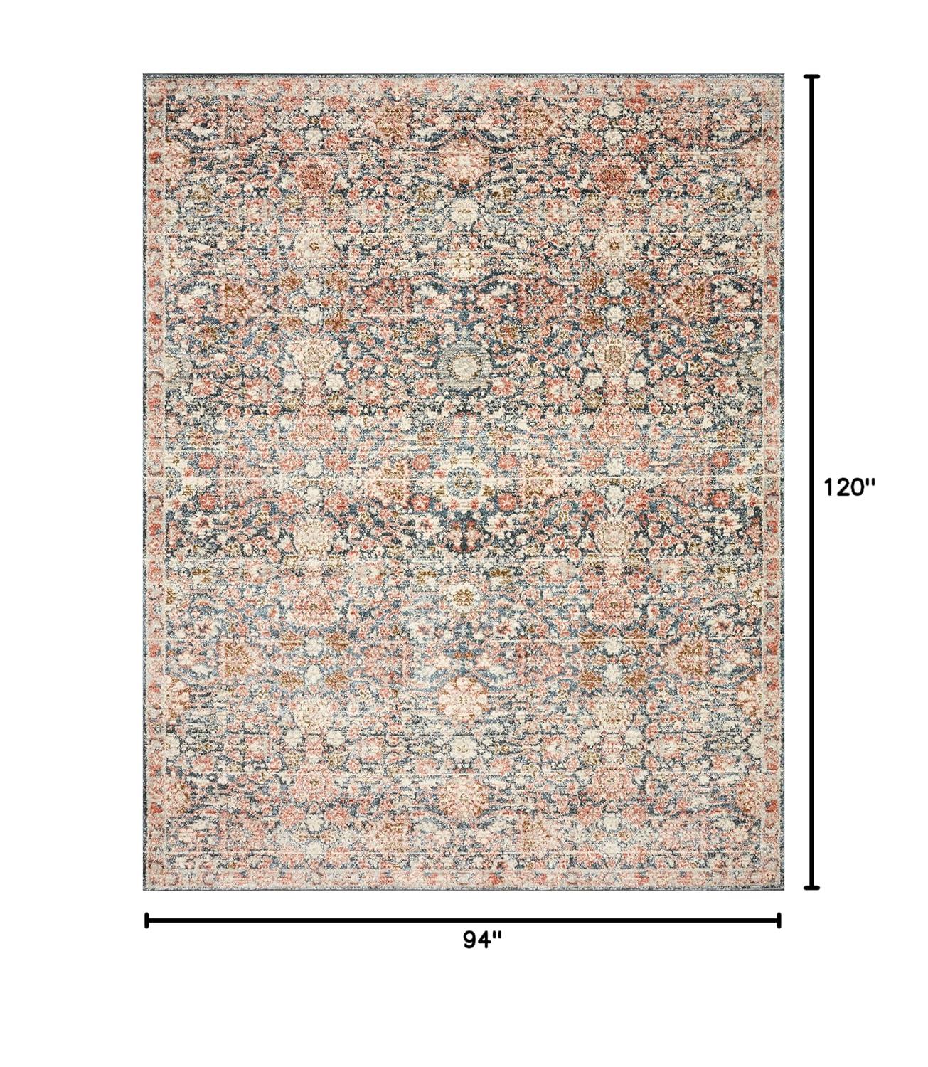 Loloi II Saban SAB-03 Oriental Navy / Rust Area Rug 7'-10" x 10'