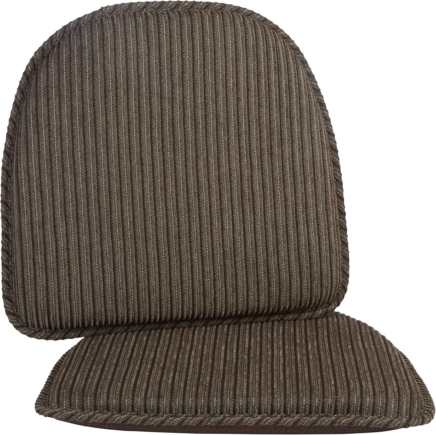 Nikita 16" x 15" Slip Resistant Polyester Stripe Chair Pads, 2 Pack