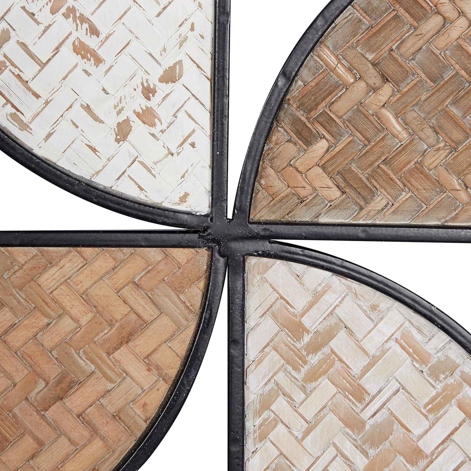 DecMode Brown Metal Carved Designs Geometric Wall Decor (2 Count)