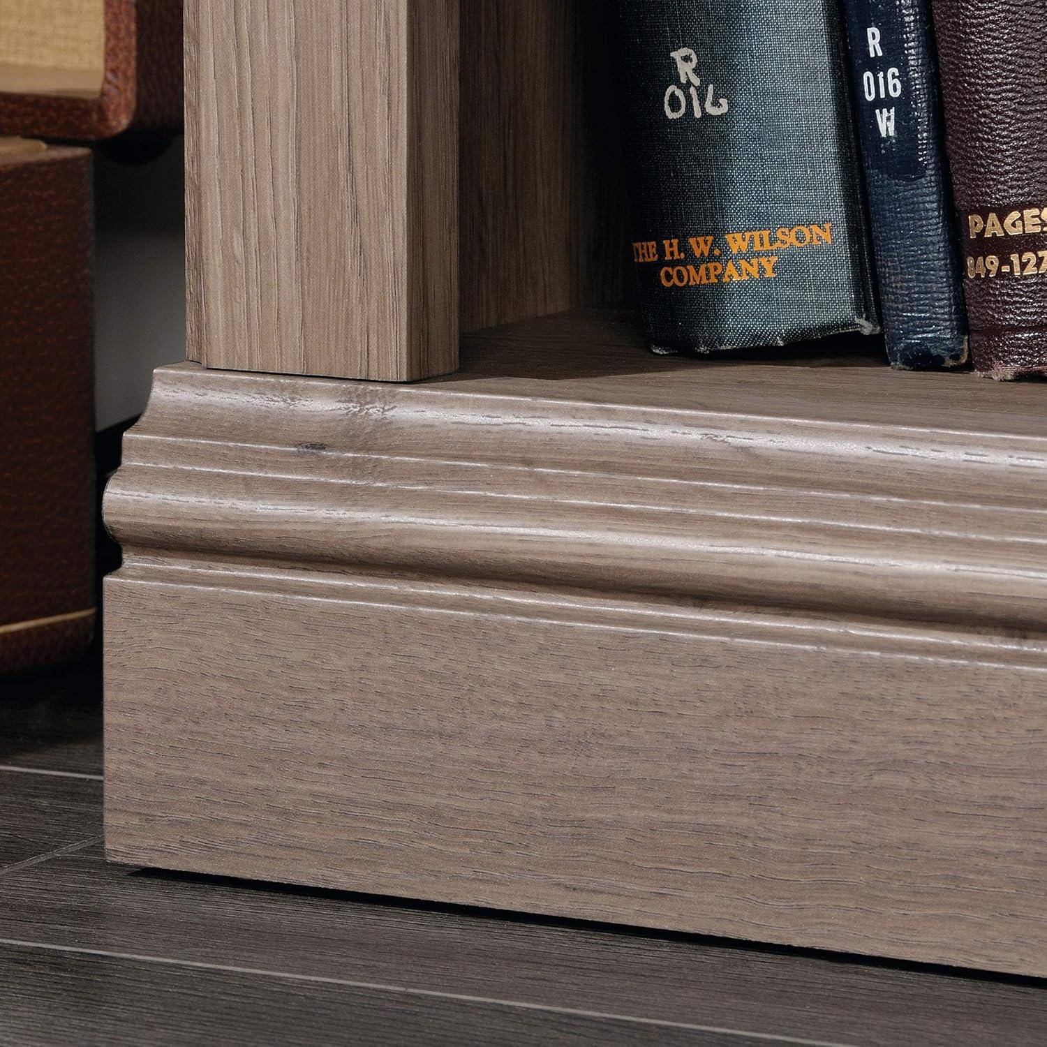 43.78" Shelf Bookshelf Salt Oak - Sauder: Wood Composite, Light Brown, for Living Room & Office