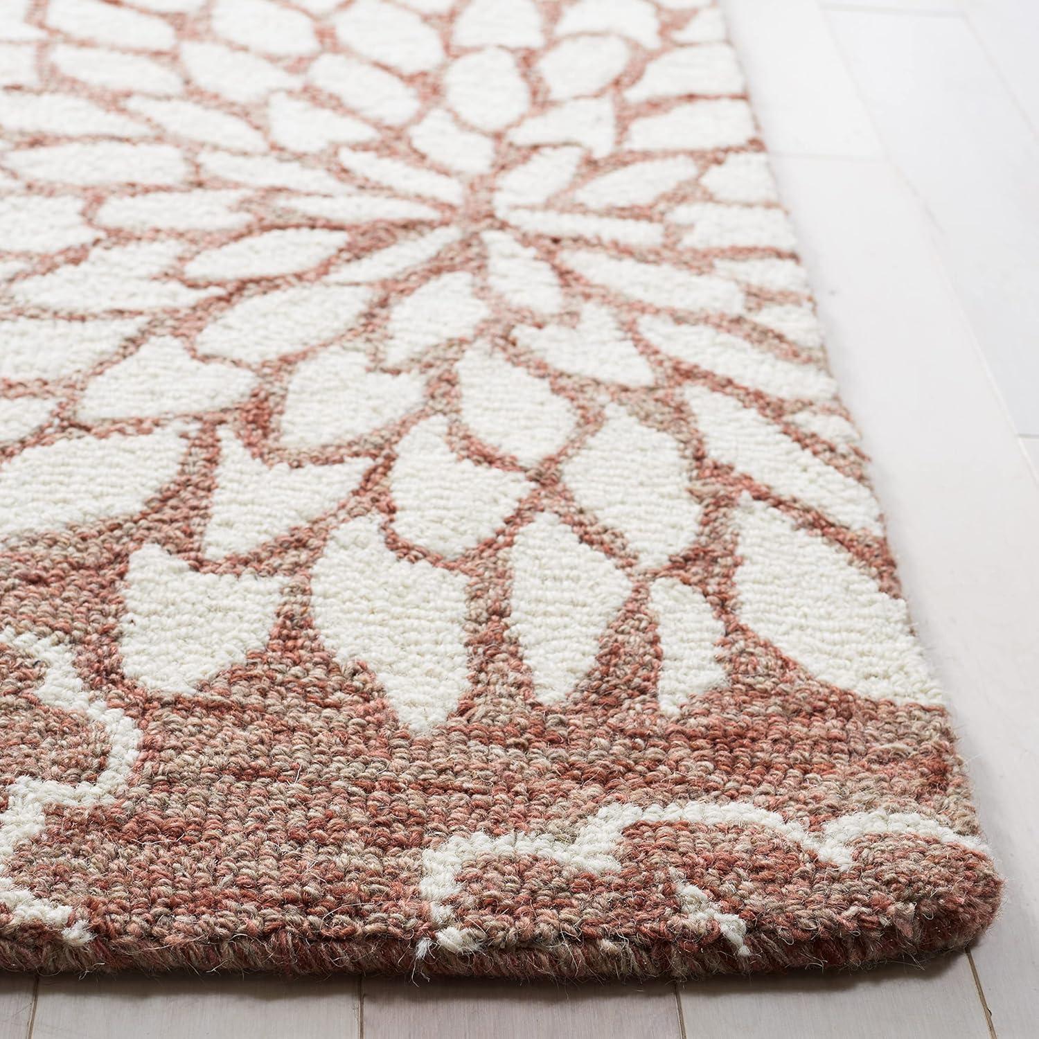 Jardin JAR602 Hand Tufted Area Rug - Brown/Ivory - 5'x8' - Safavieh.