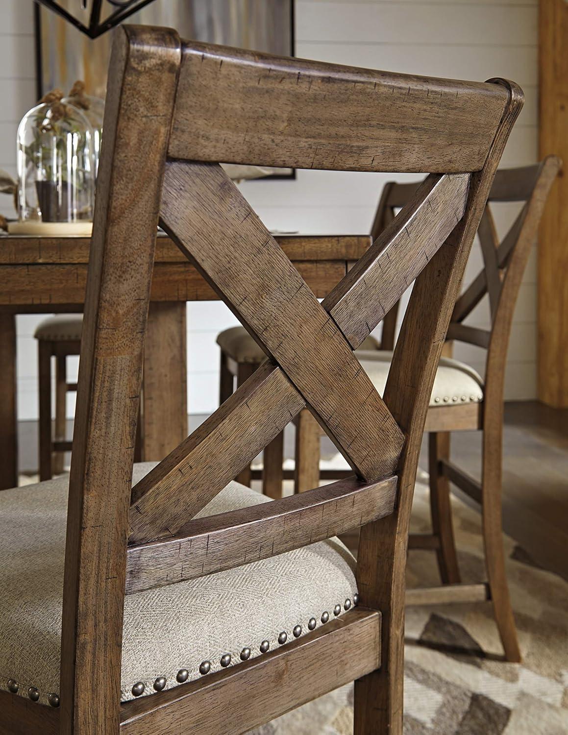 Cisneros Upholstered Counter Stool with Solid Wood Frame