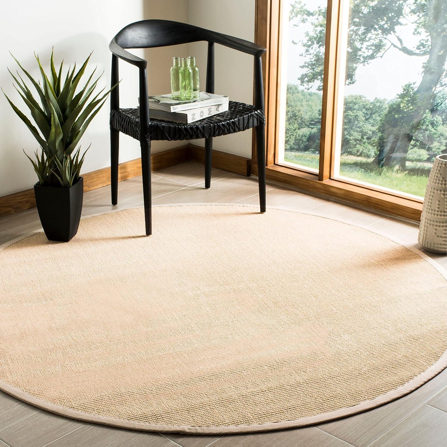 Natural Fiber NF131 Power Loomed Runner Rug - Beige/Black - 2'6"x6' - Safavieh.