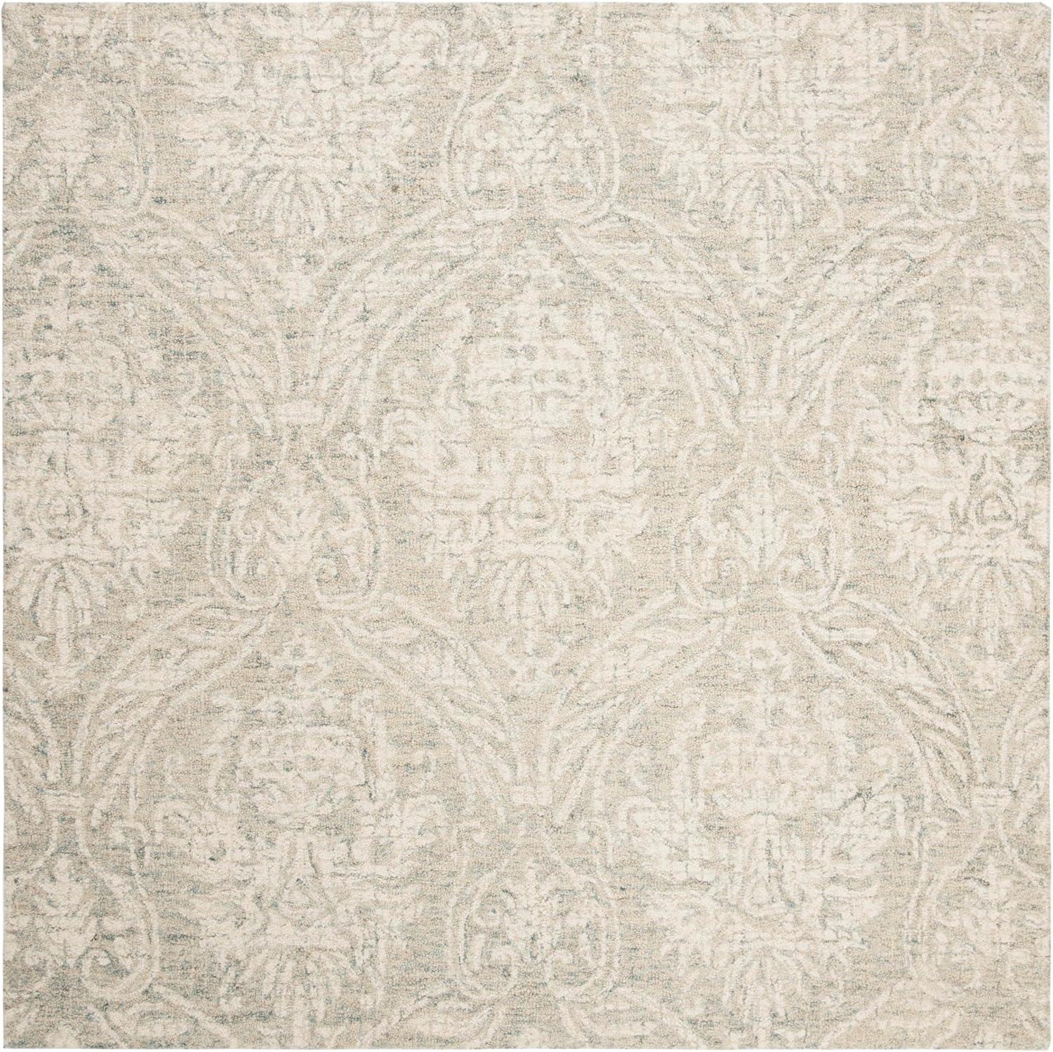 Rosemarie Abstract Handmade Tufted Wool Gray/Ivory Area Rug