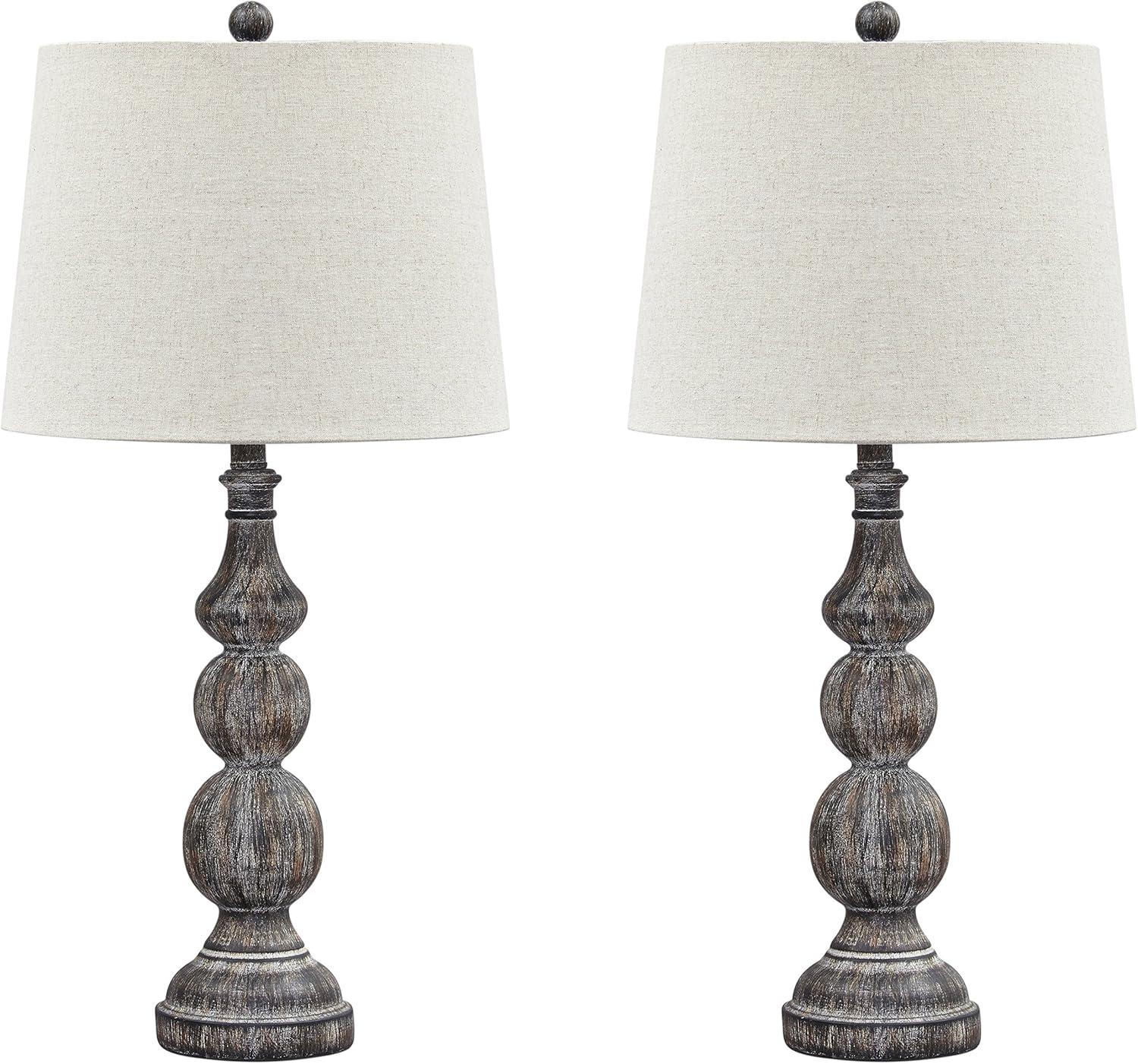 Signature Design by Ashley Mair Poly Table Lamp, Set of 2, Antique Black