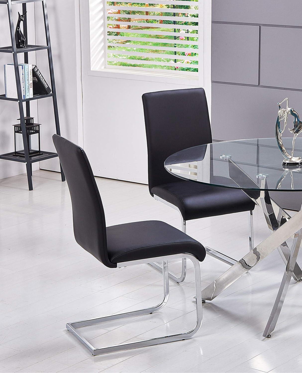 Best Master Furniture's Mirage Faux-Leather Dining Chairs (Set of 2)