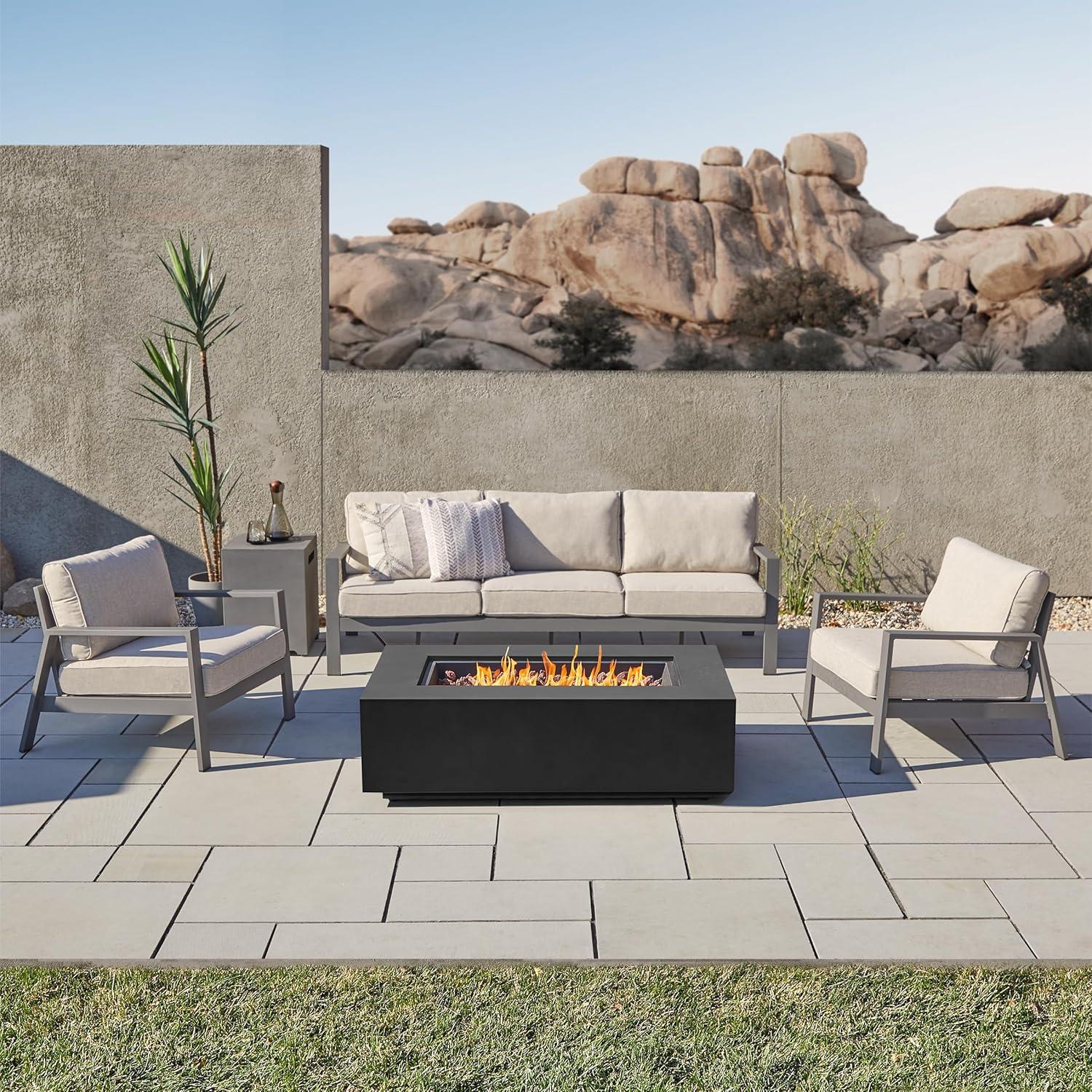 AEGEAN Propane / Natural Gas Outdoor Fire Pit Table