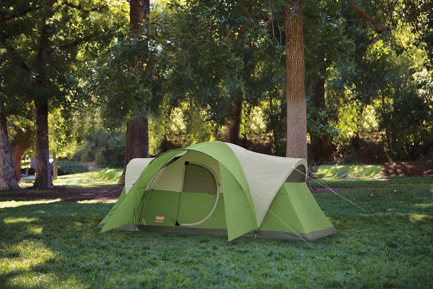 Coleman Montana 8-Person Dome Tent, 1 Room, Green