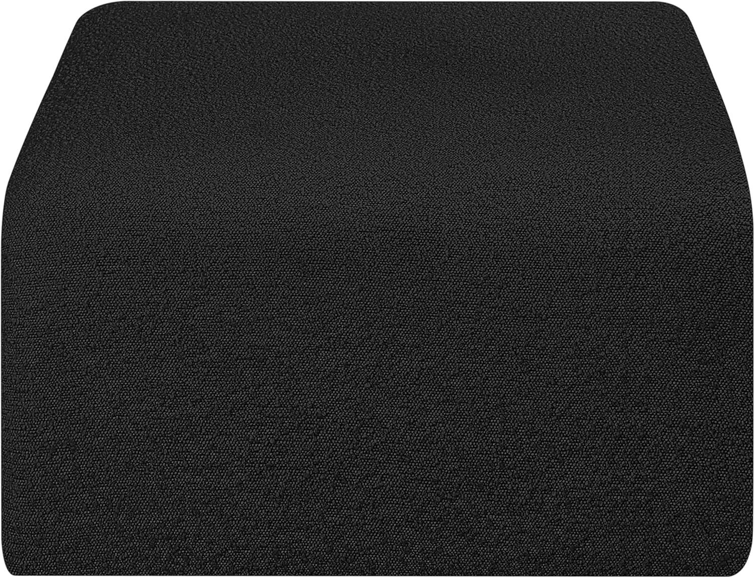 Meridian Furniture Arc Black Boucle Fabric Ottoman