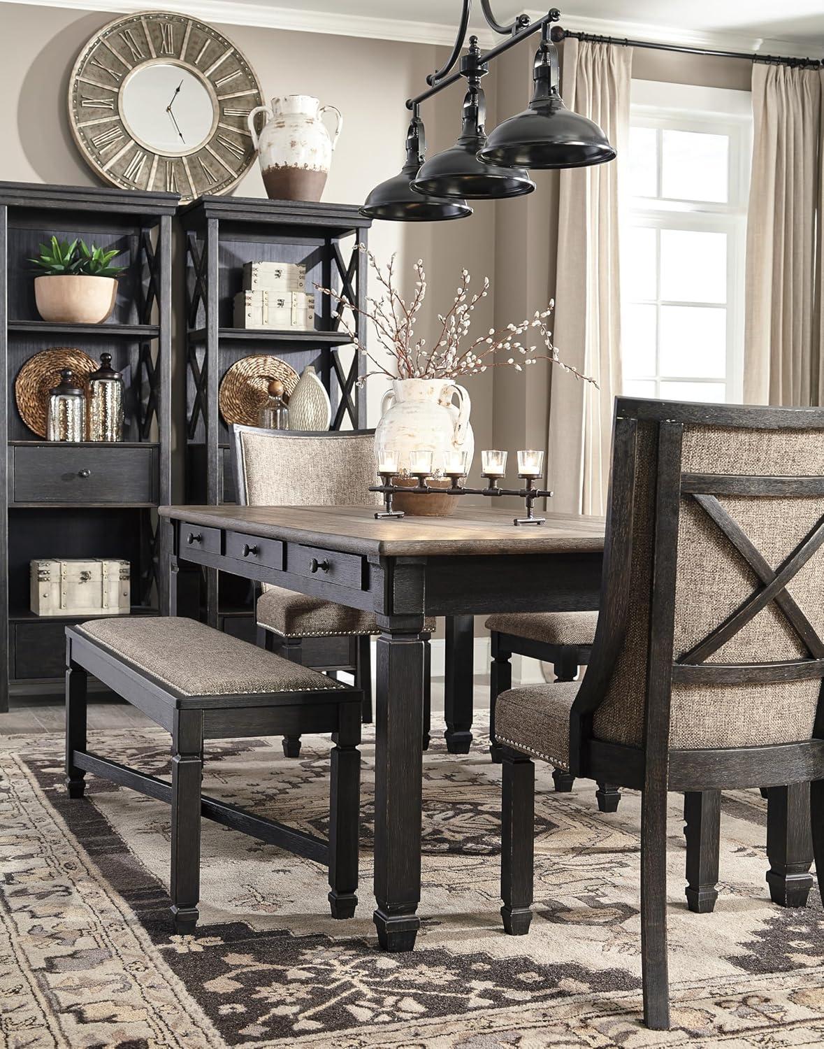Signature Design by Ashley Tyler Creek Storage Dining Table in Black and Gray