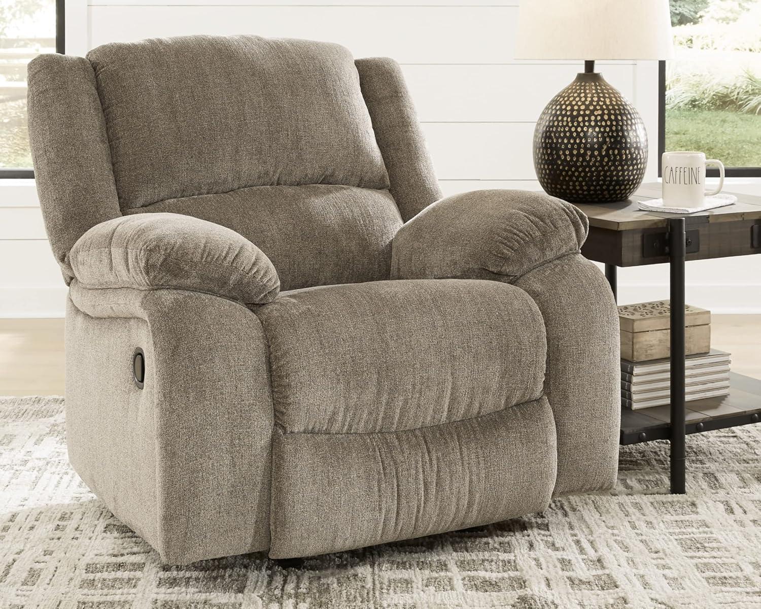 Signature Design by Ashley Draycoll Chenille Oversized Rocker Recliner Beige