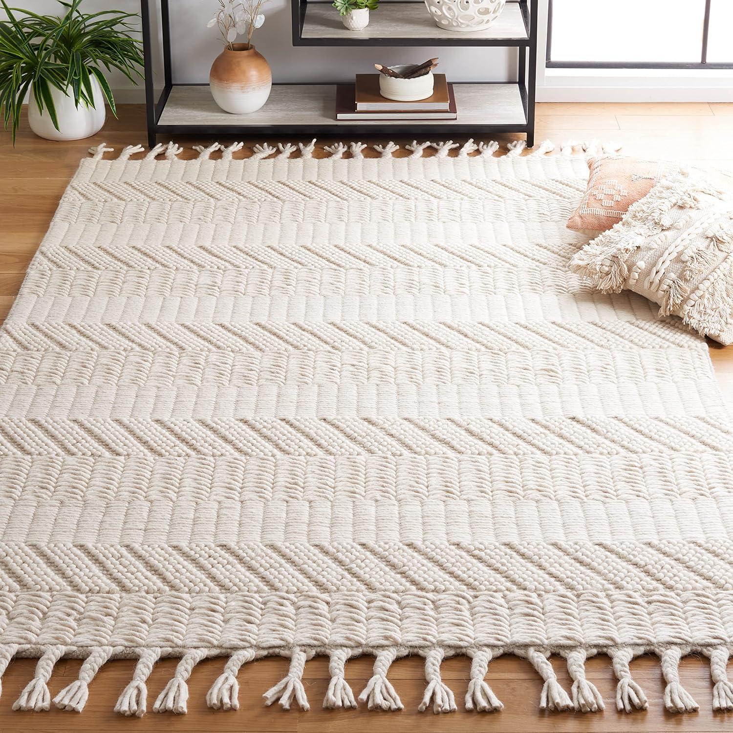 Natura NAT126 Hand Tufted Area Rug - Ivory - 6'x9' - Safavieh.