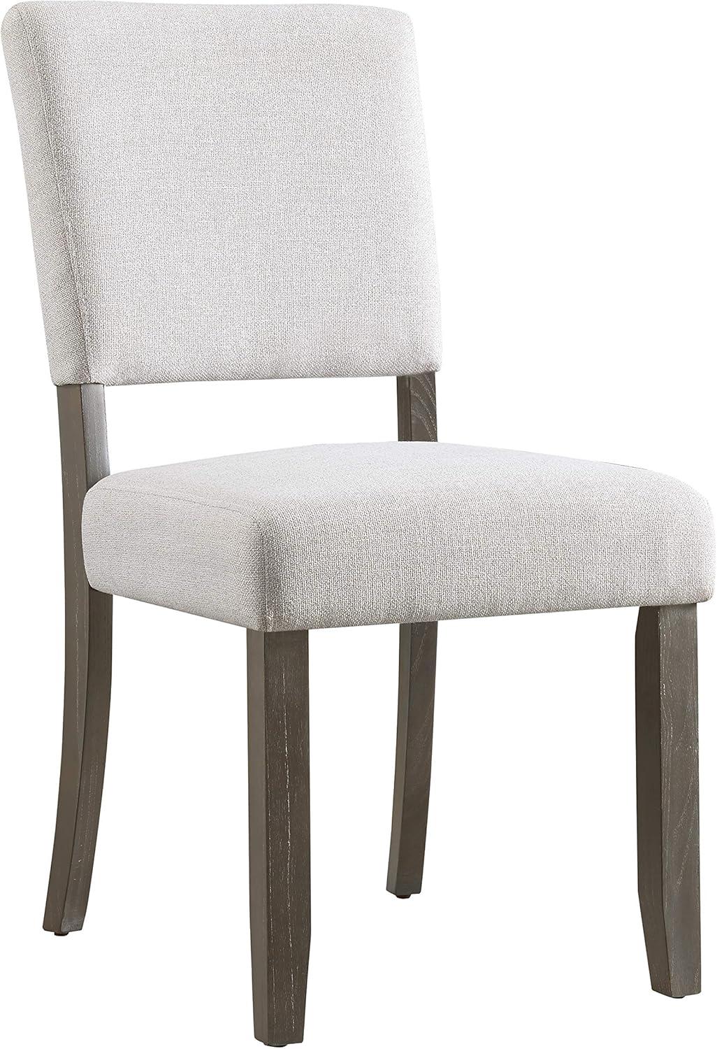 Leick Favorite Finds Wood Upholstered Dining Chair Set in Gray Washed Black Bean