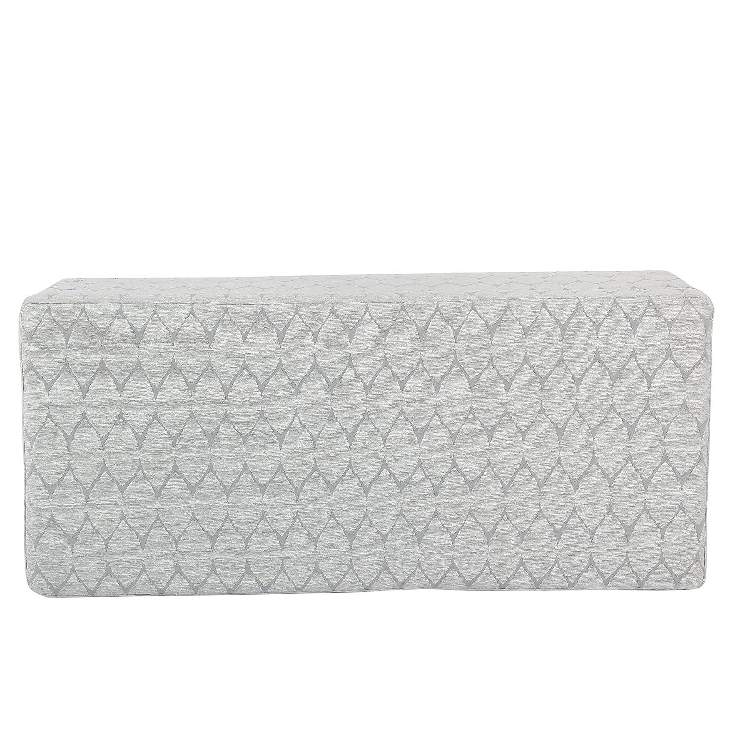 Large Textured Storage Bench Light Gray - HomePop: Upholstered, Bedroom, Rectangular, Wood Legs