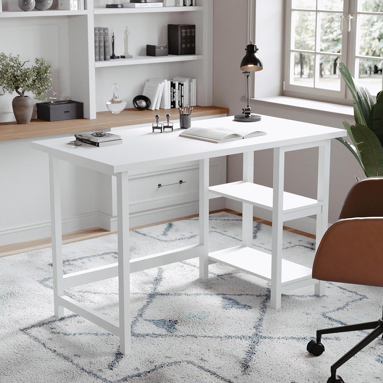 Martha Stewart Beckett Home Office Trestle Desk with Shelves