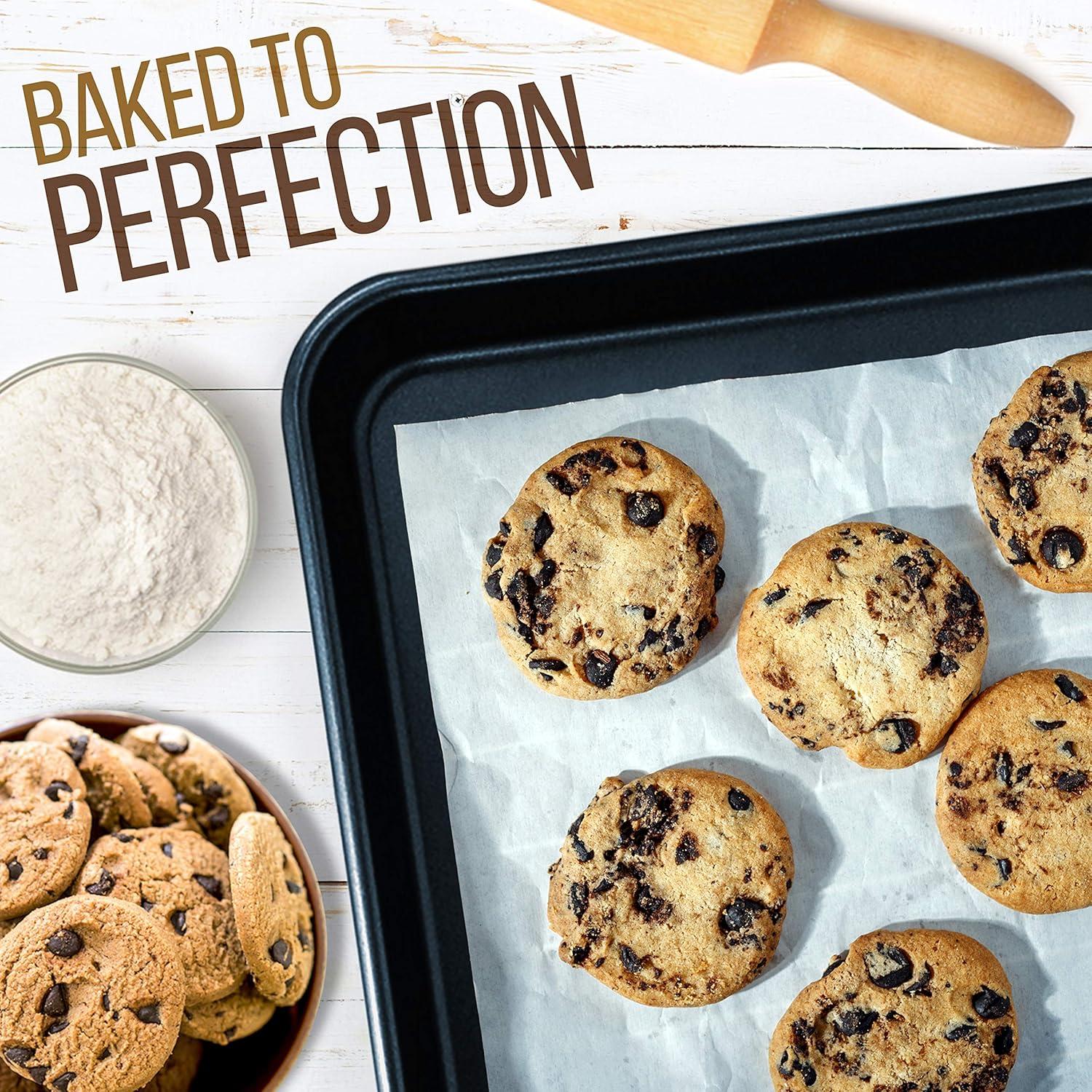 NutriChef 2 Piece Non-Stick Cookie Sheet Baking Pans